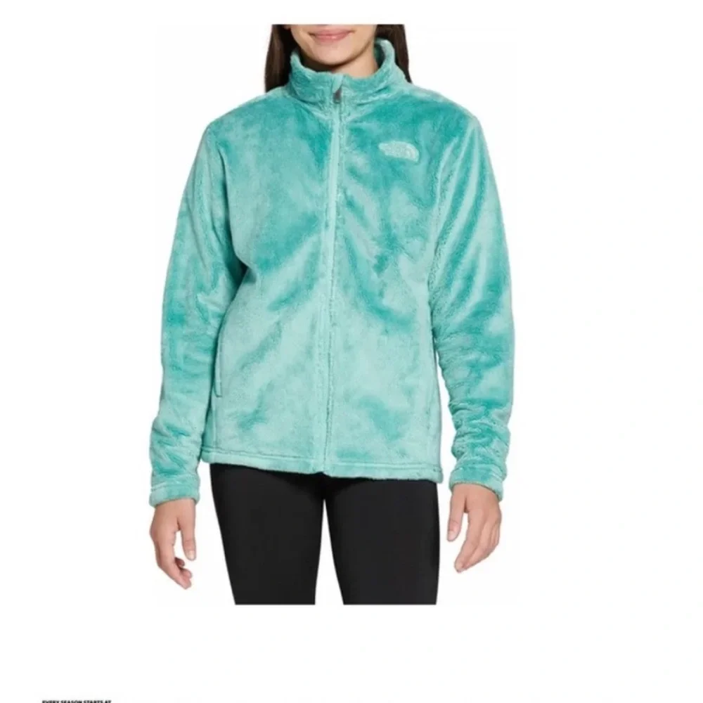 The North Face Girls' Osolite Full-Zip Fleece Jacket Aqua Blue Green Size XS